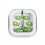 White with Lime Green Earbuds and Covers